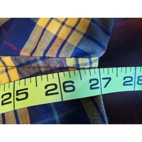 06U.S. Polo Assassin Men's XL Button Down Long Sleeve Navy & Yellow Stripe Shirt - Picture 5 of 6